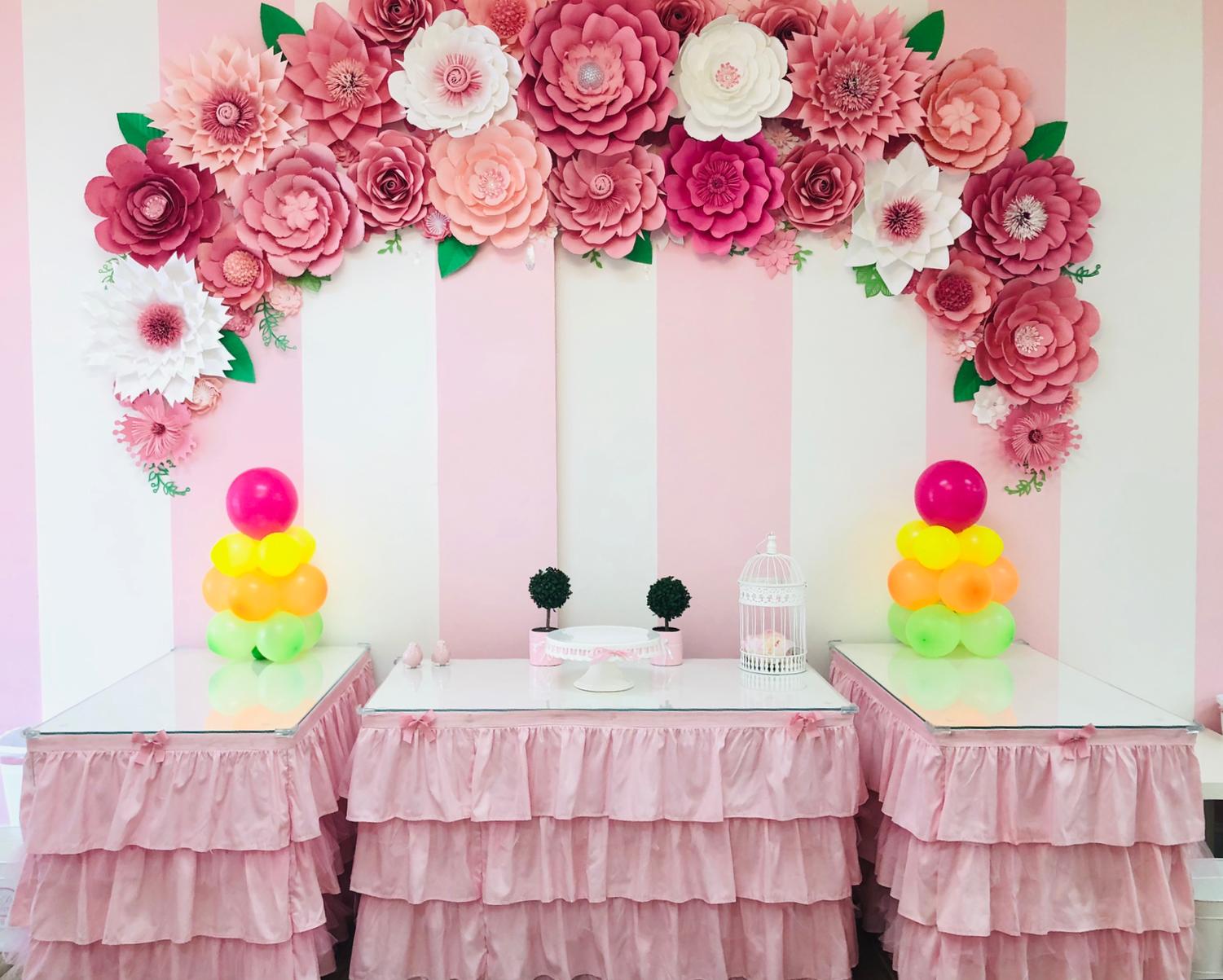 Birthday Party Decor | Balloon Columns | Little Princess Spa