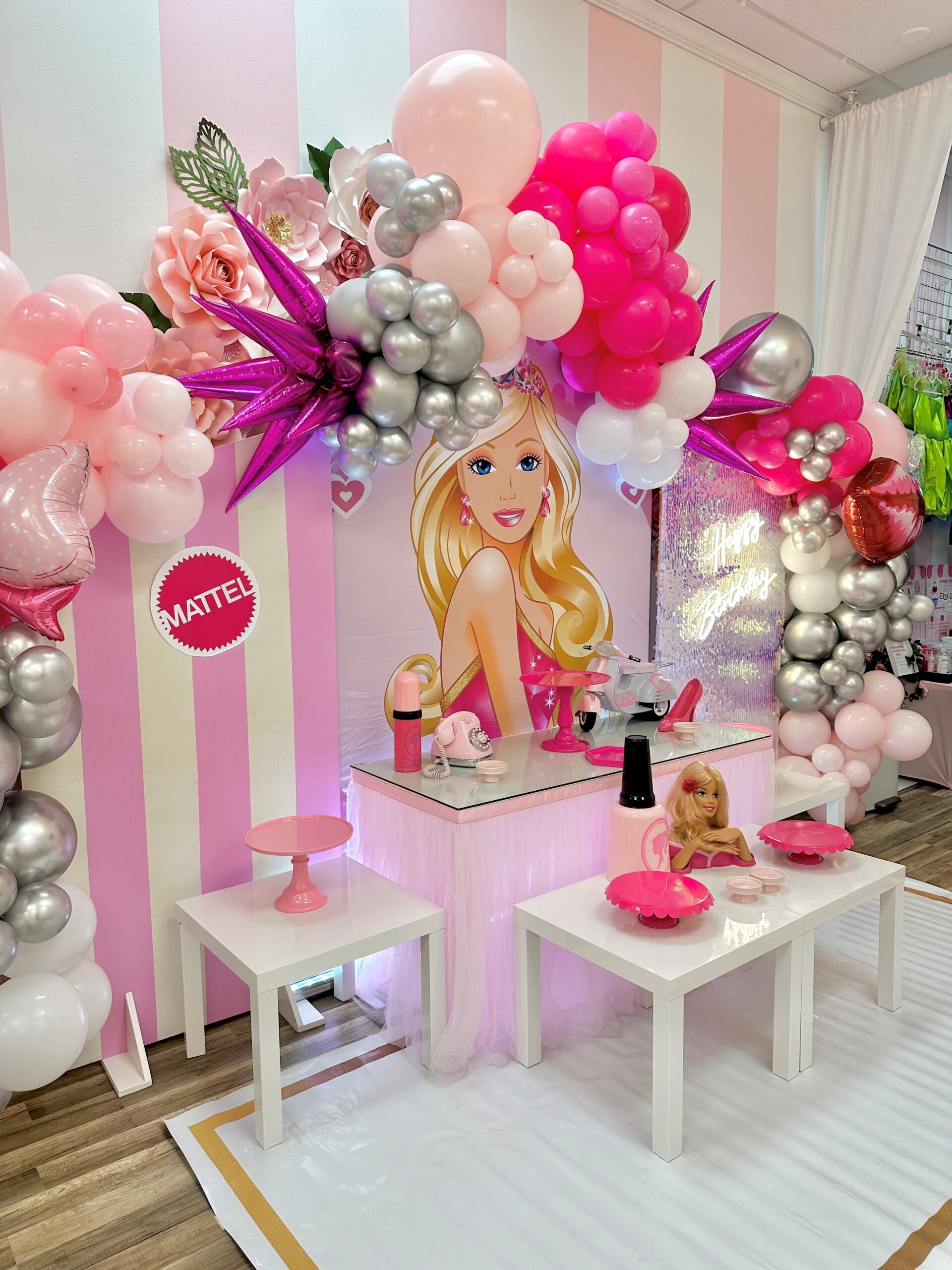 Arreglo con globos Barbie  Decor, Home appliances, Table fan